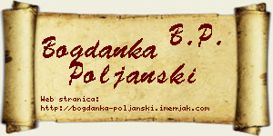 Bogdanka Poljanski vizit kartica